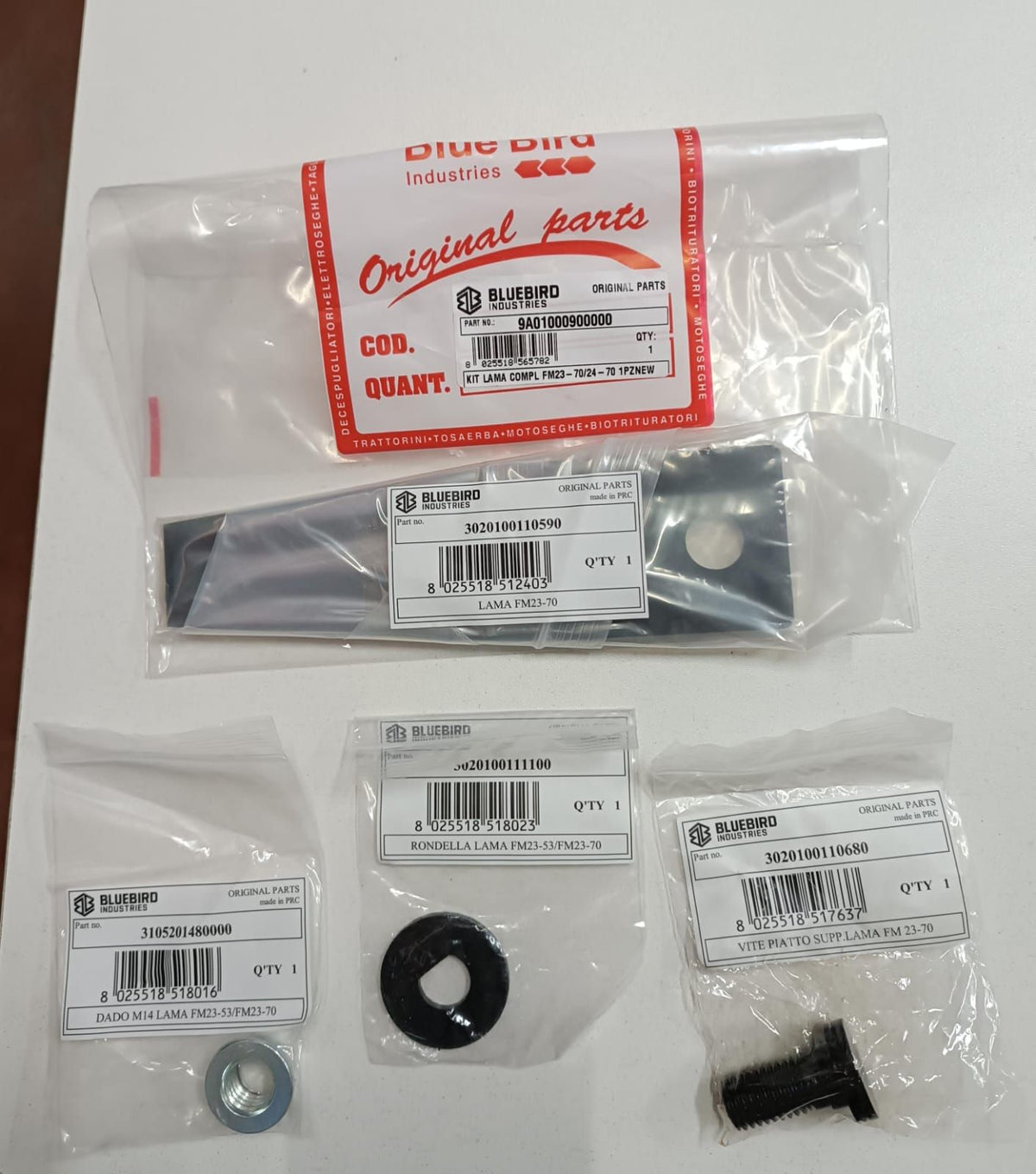 Kit Lama Completo Originale Blue Bird FM 23-70 / FM 24-70